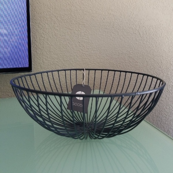 AJ Goods Decorative Wire Bowl Basket NWT - Picture 1 of 4